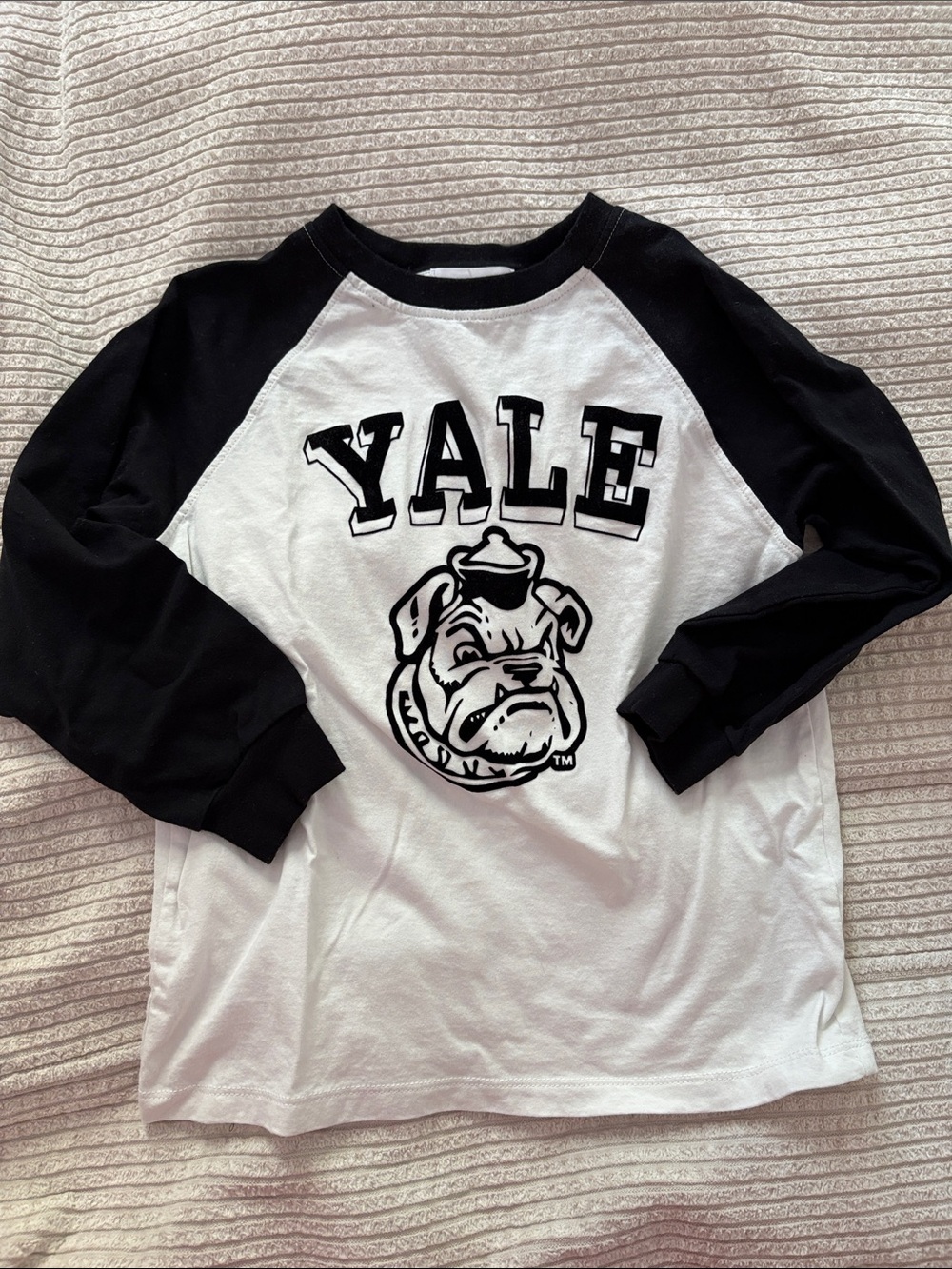 Zara kids Yale Long Sleeve Tee - Black & White size 8-9 yrs 130 cm
